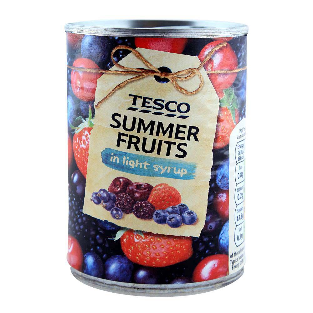 Tesco Summer Fruits In Light Syrup 290g
