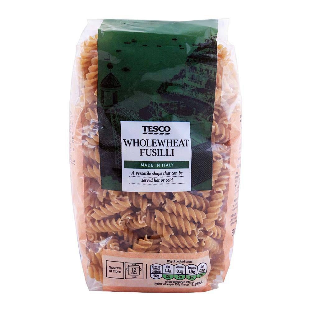 Tesco Whole Wheat Fusilli Pasta 500g