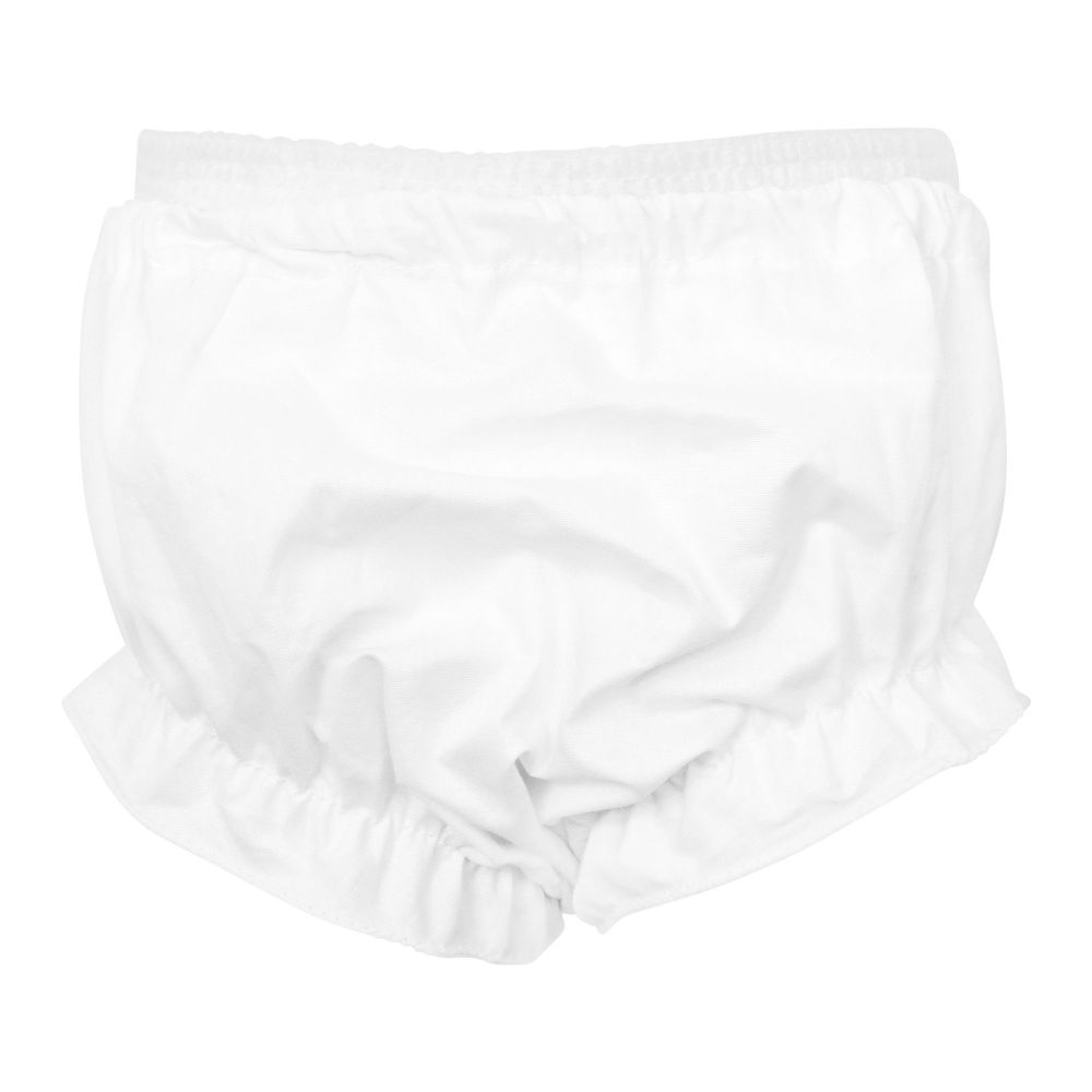 Twin Baby Frill Panty, White