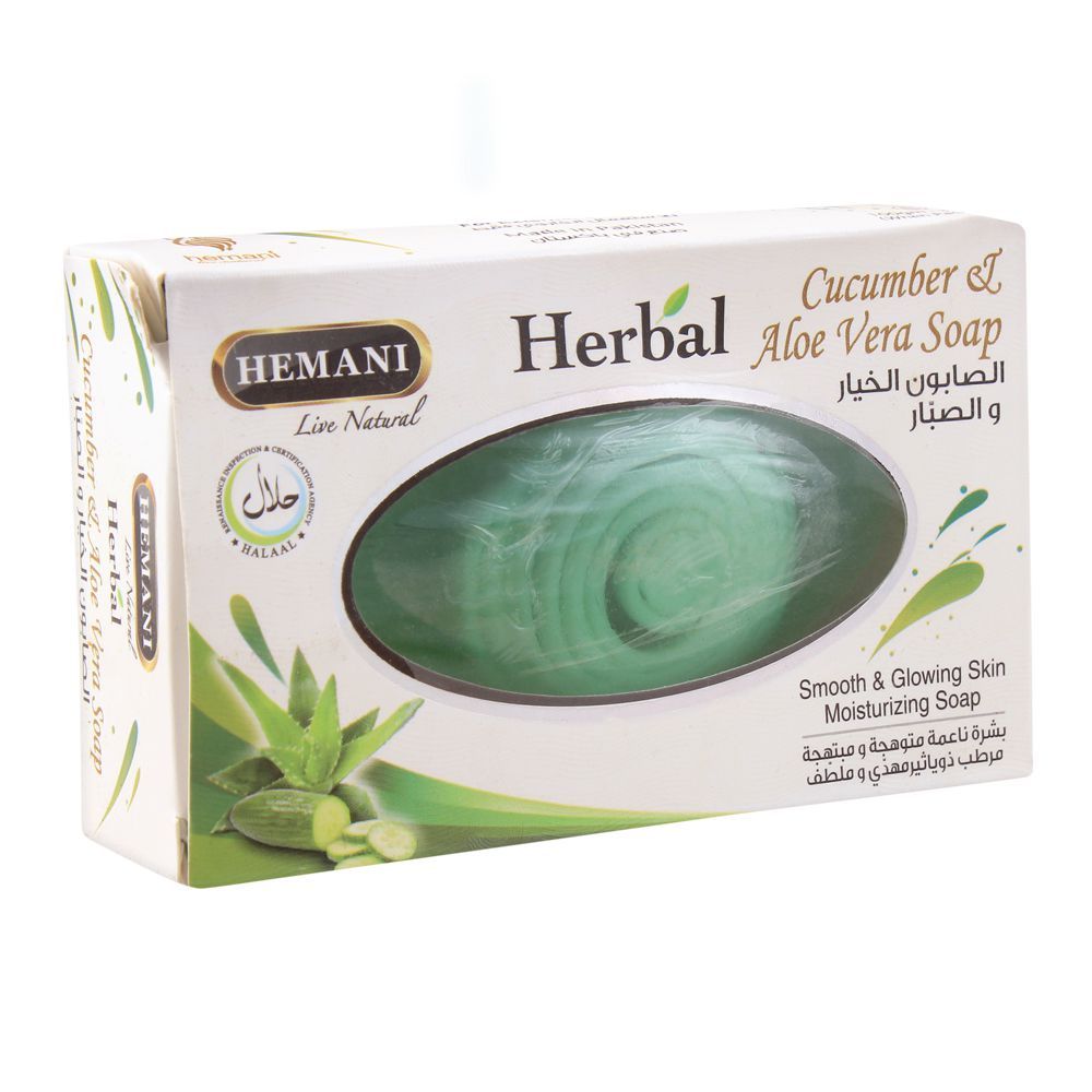 Hemani Herbal Cucumber & Aloe Vera Soap, 100g