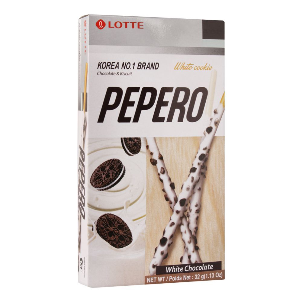 Lotte Pepero White Chocolate Biscuits, 32g