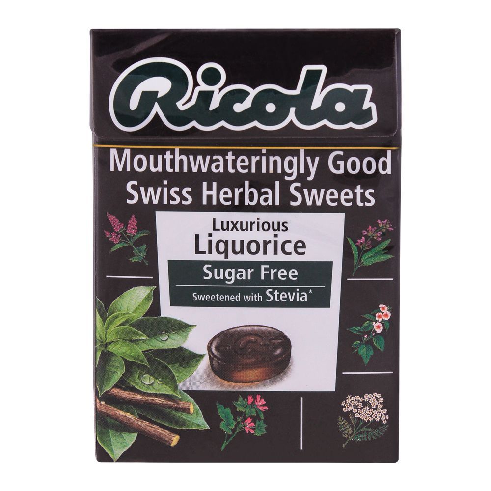 Ricola Luxurious Liquorice Sugar Free Swiss Herbal Drops, 45g