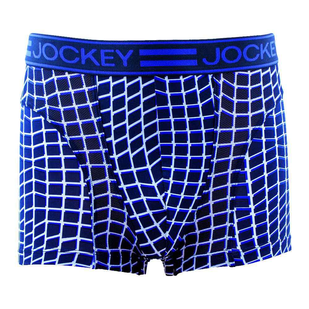Jockey Sports Boxer Shorts, Navy Grid