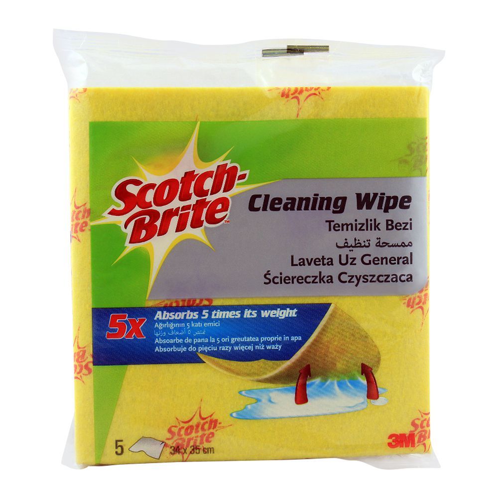 Scotch Brite Cleaning Wipe, 5-Pack