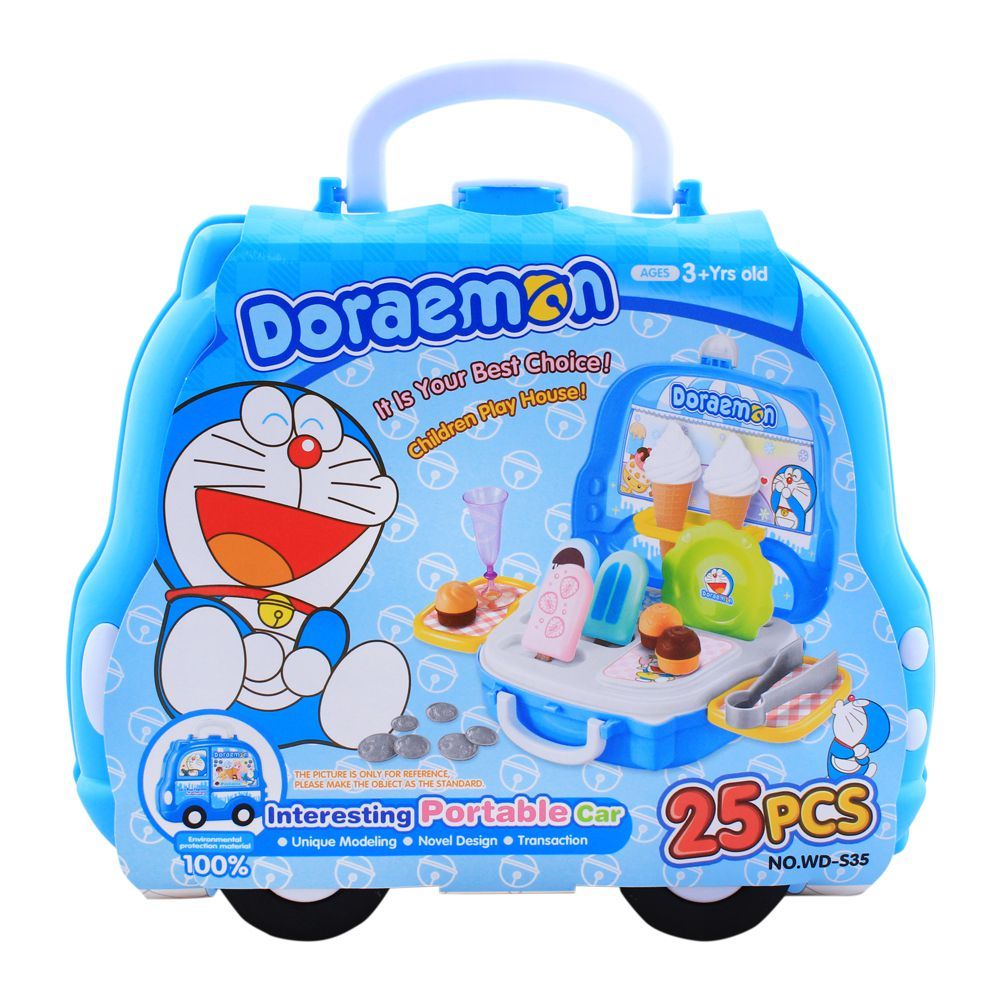 Live Long Doraemon Ice Cream Portable Car Set, WD-S35