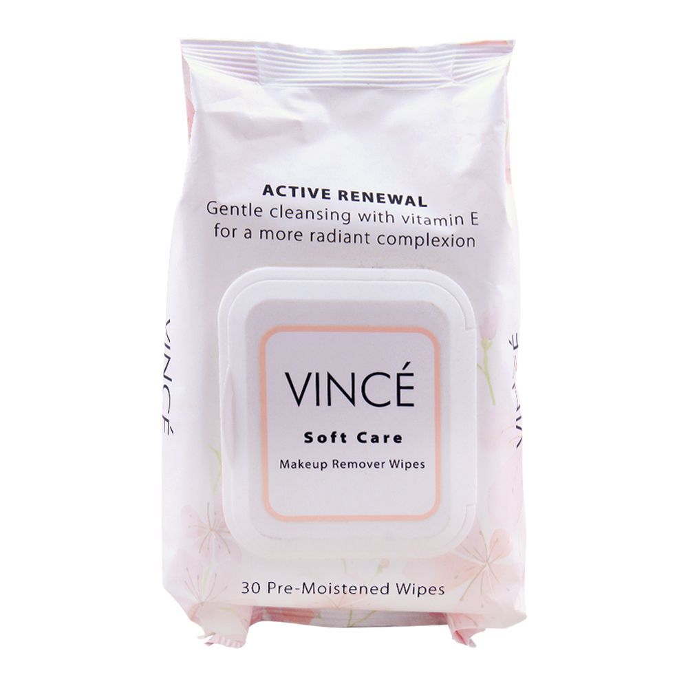 Vince Soft Care Makeup Remover Wipes, 30-Pack