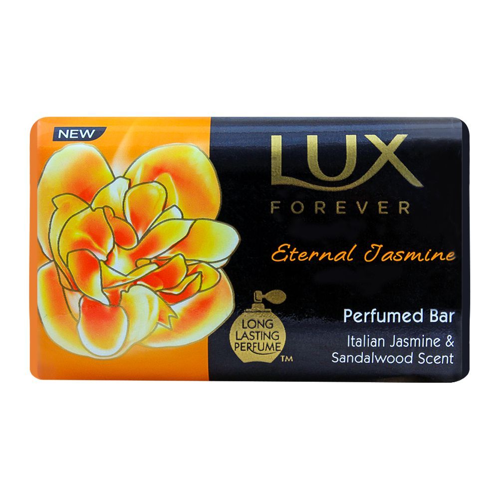 Lux Eternal Jasmine Perfumed Soap Bar, Italian Jasmin & Sandalwood, 145g