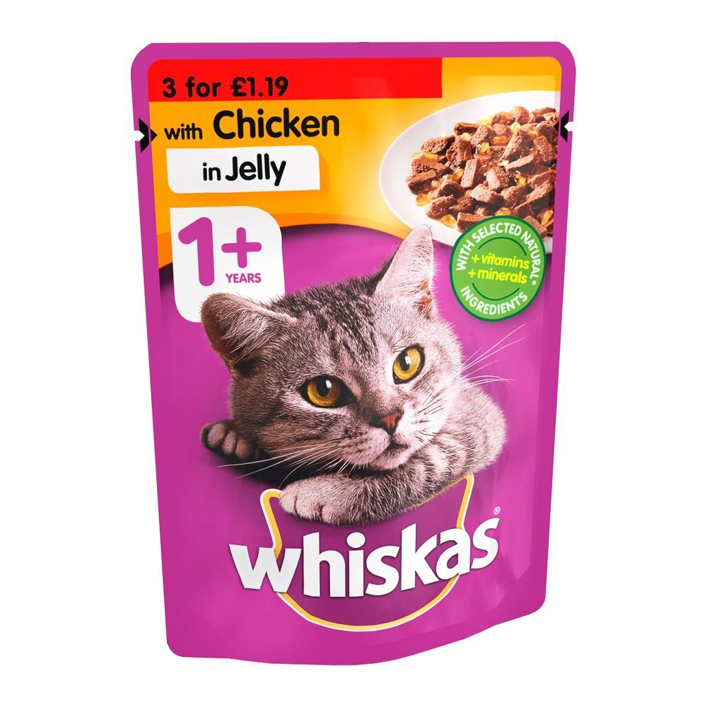 Order Whiskas Chicken In Jelly Cat Food, 1+ Years, 100g