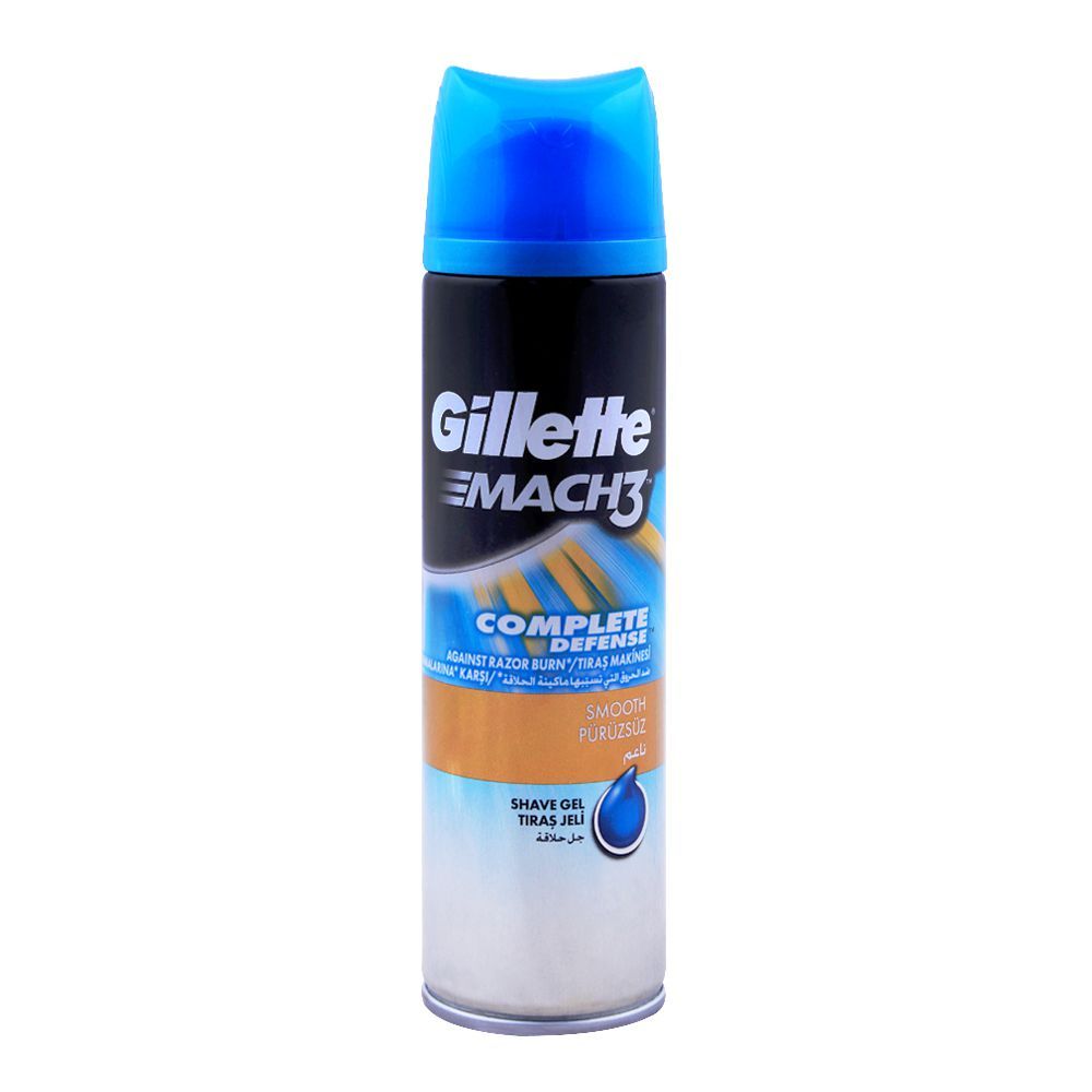 Gillette Mach3 Complete Defense Smooth Shaving Gel, 200ml