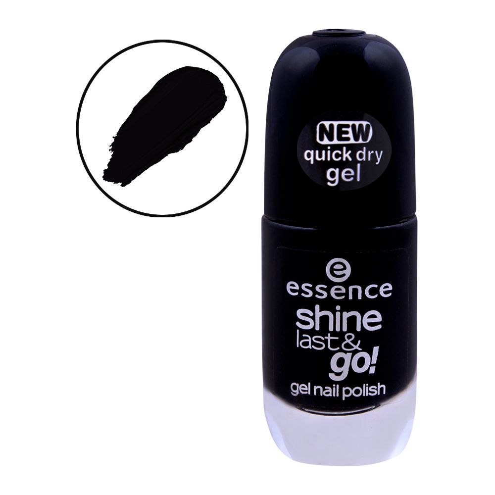 Essence Shine Last & Go, Gel Nail Polish, 46 Black Is Back, 8ml