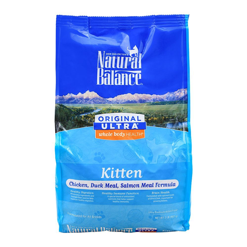 Natural Balance Kitten Chicken, Duck Meal & Salmon Meal Cat Food, 907g, (Pouch)