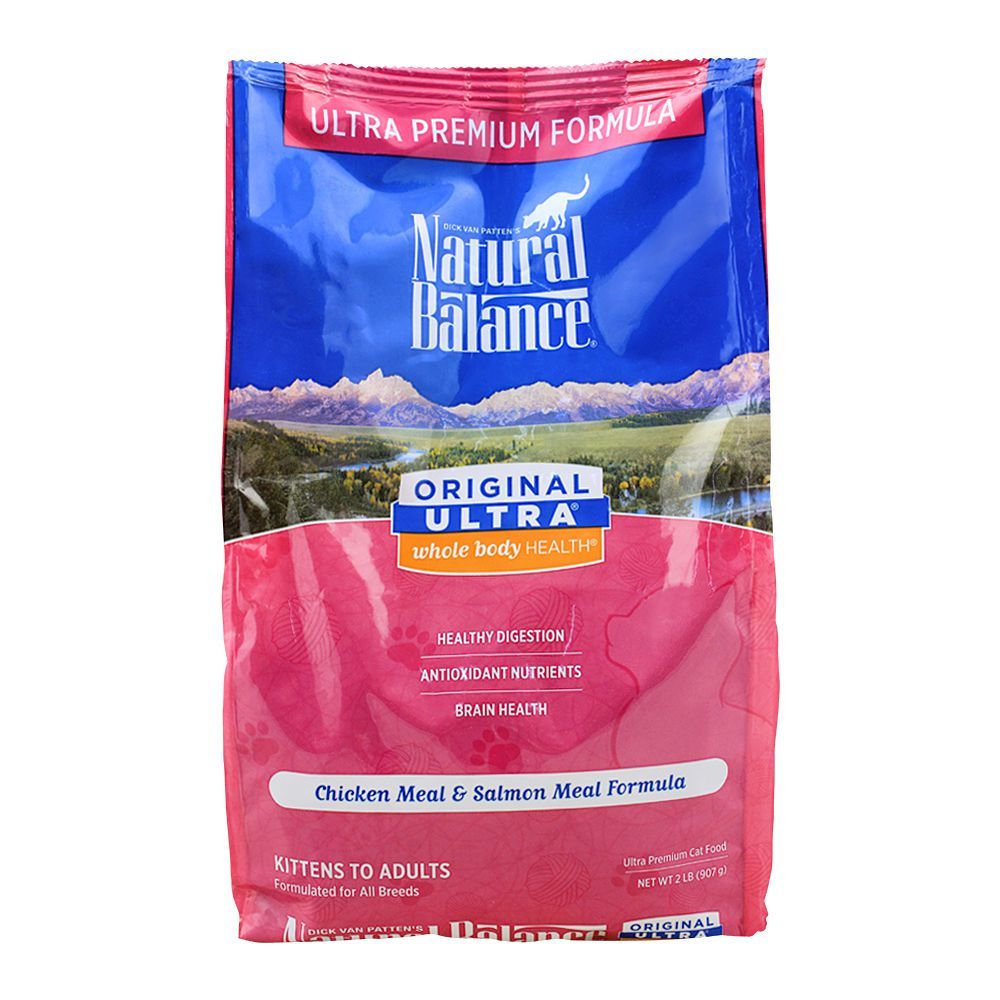 Natural Balance Chicken Meal & Salmon Meal Cat Food, 907g, (Pouch)