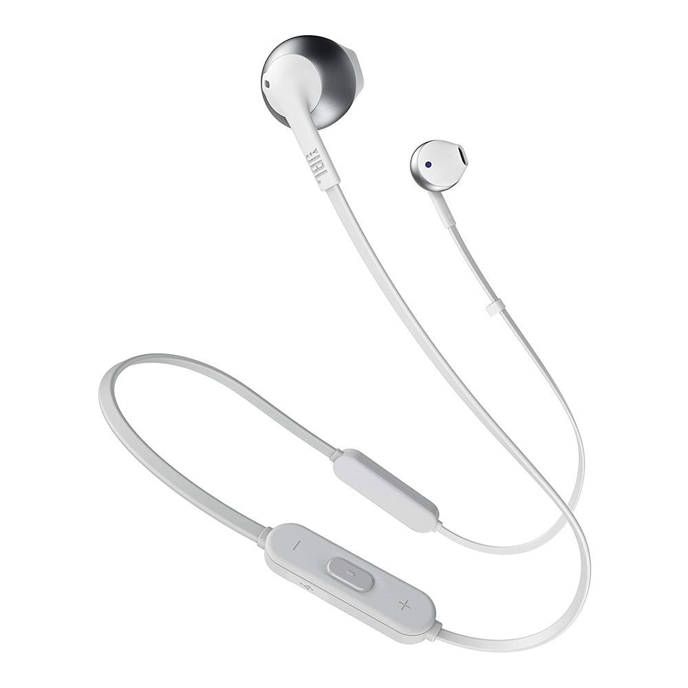 JBL Tune 205BT Pure Bass Zero Cables Wireless In-Ear Headphones, Silver