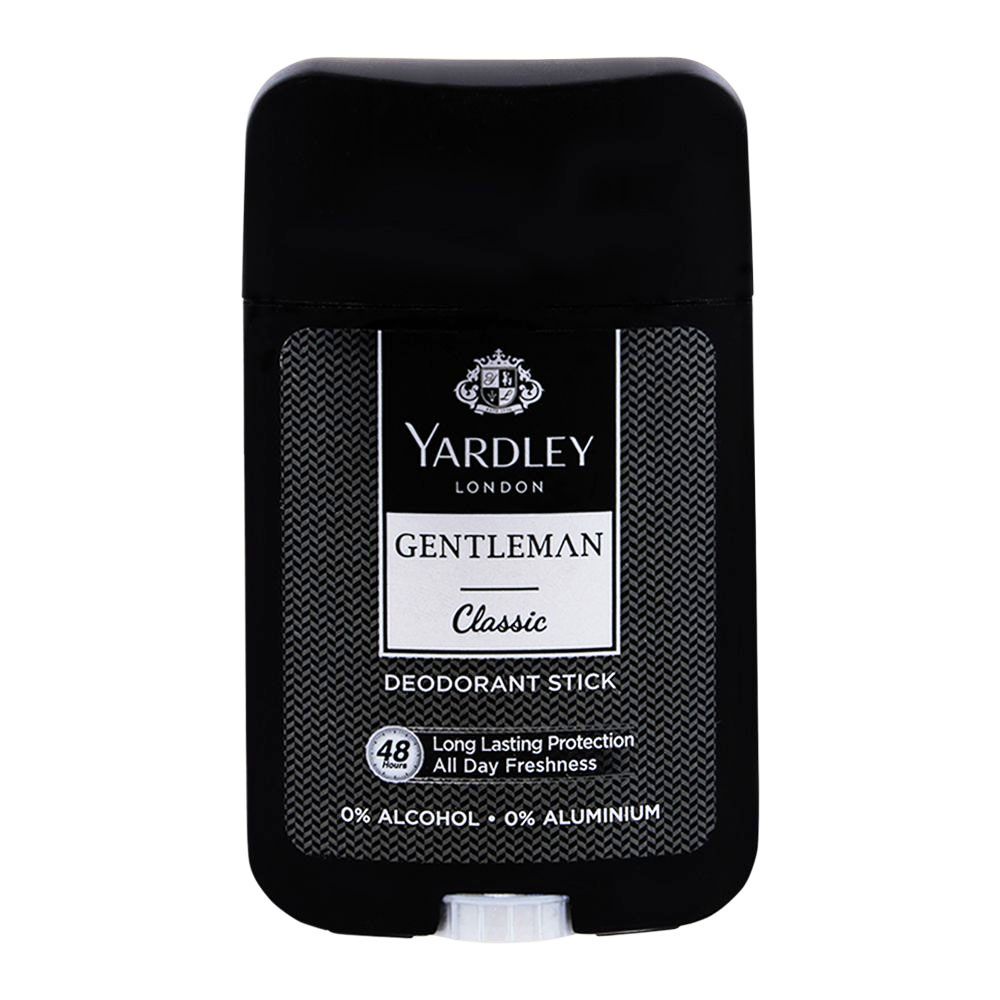 Yardley Gentleman Classic Deodorant Stick, 0% Alcohol, 50ml