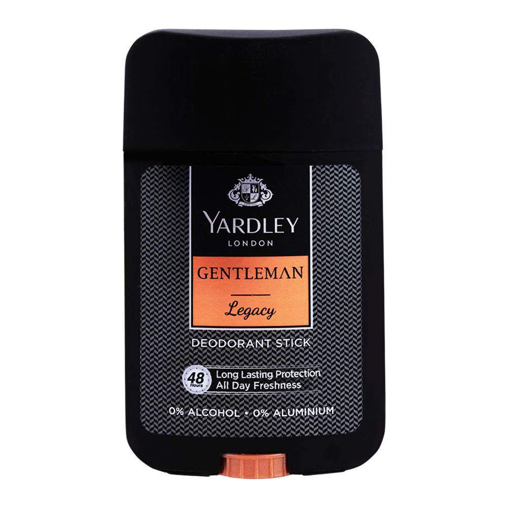 Yardley Gentleman Legacy Deodorant Stick, 0% Alcohol, 50ml