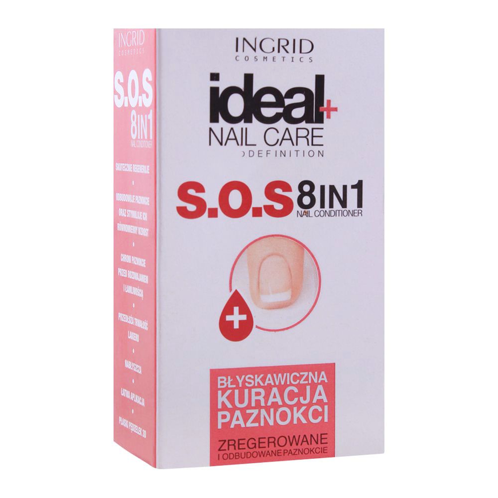 Ingrid Ideal+ Nail Care S.O.S 8-In-1 Nail Conditioner, 7ml