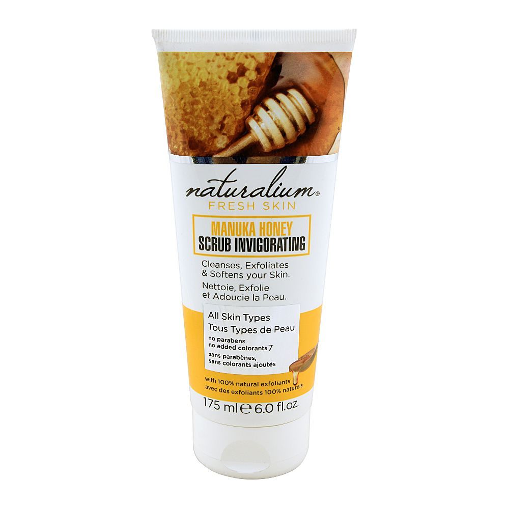 Naturalium Fresh Skin Manuka Honey Scrub Invigorating, All Skin Types, 175ml