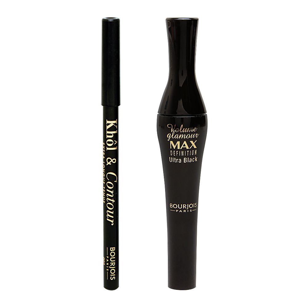 Bourjois Volume Glamour Max Defination Ultra Black Mascara + Khol Pencil Free