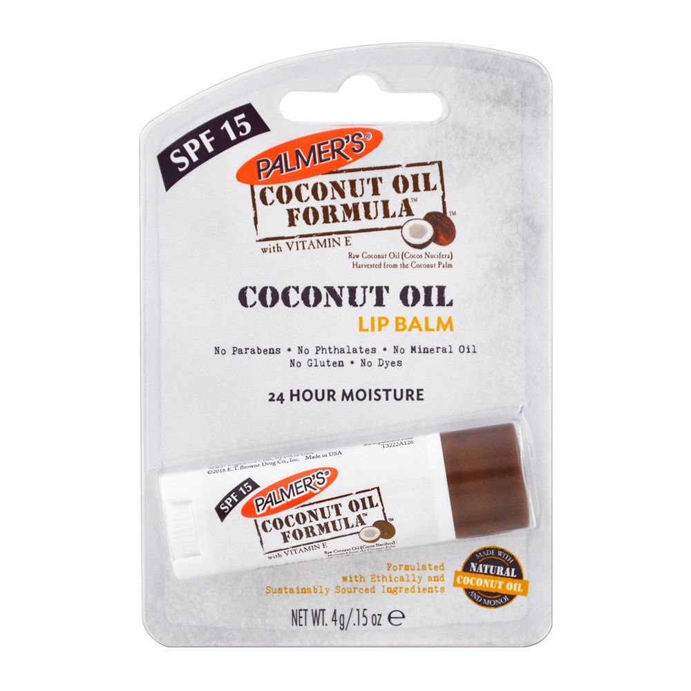 Palmer's Coconut Oil Lip Balm, SPF 15, With Vitamin E, 4g