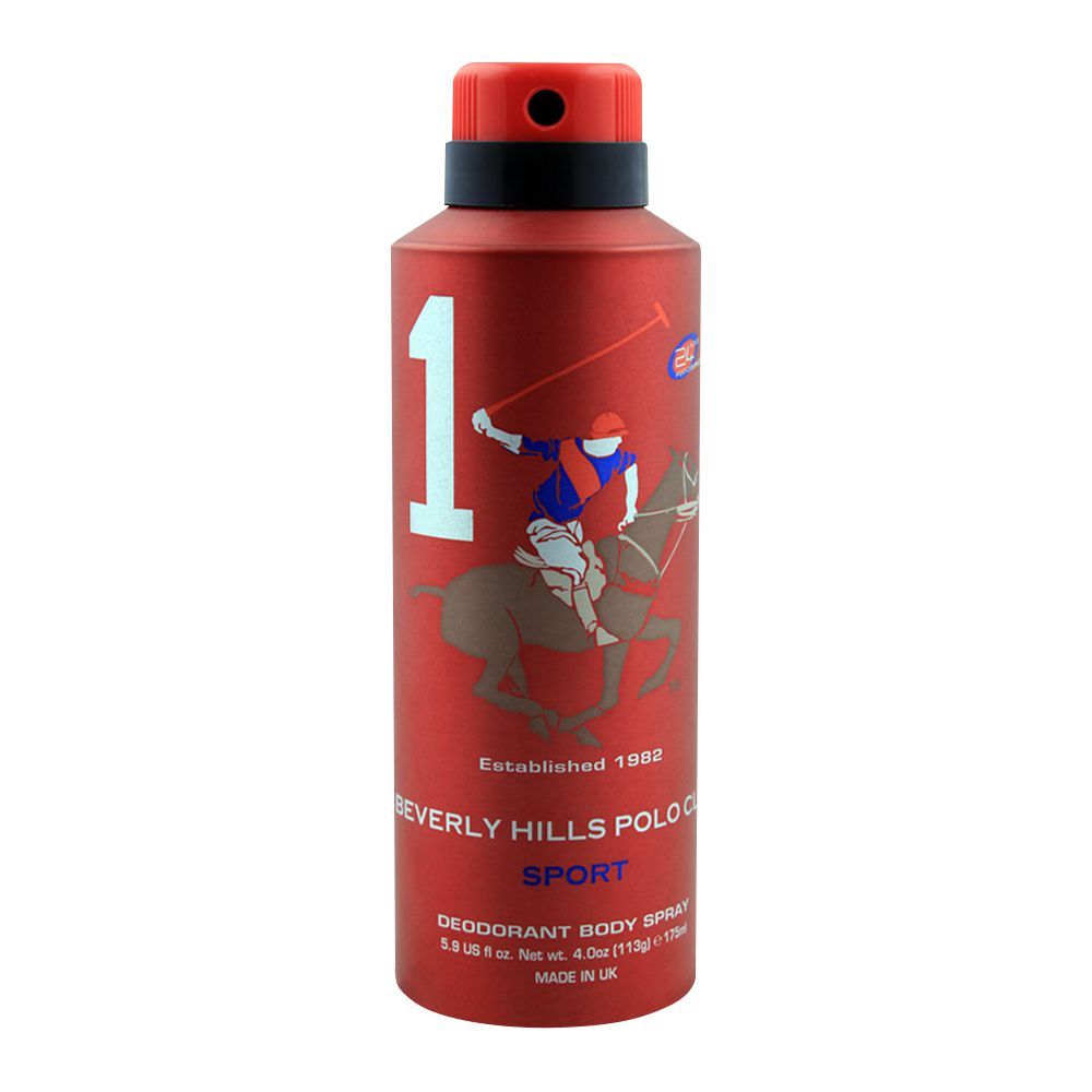 Beverly Hills Polo Club Sport 1 Deodorant Body Spray, 175ml