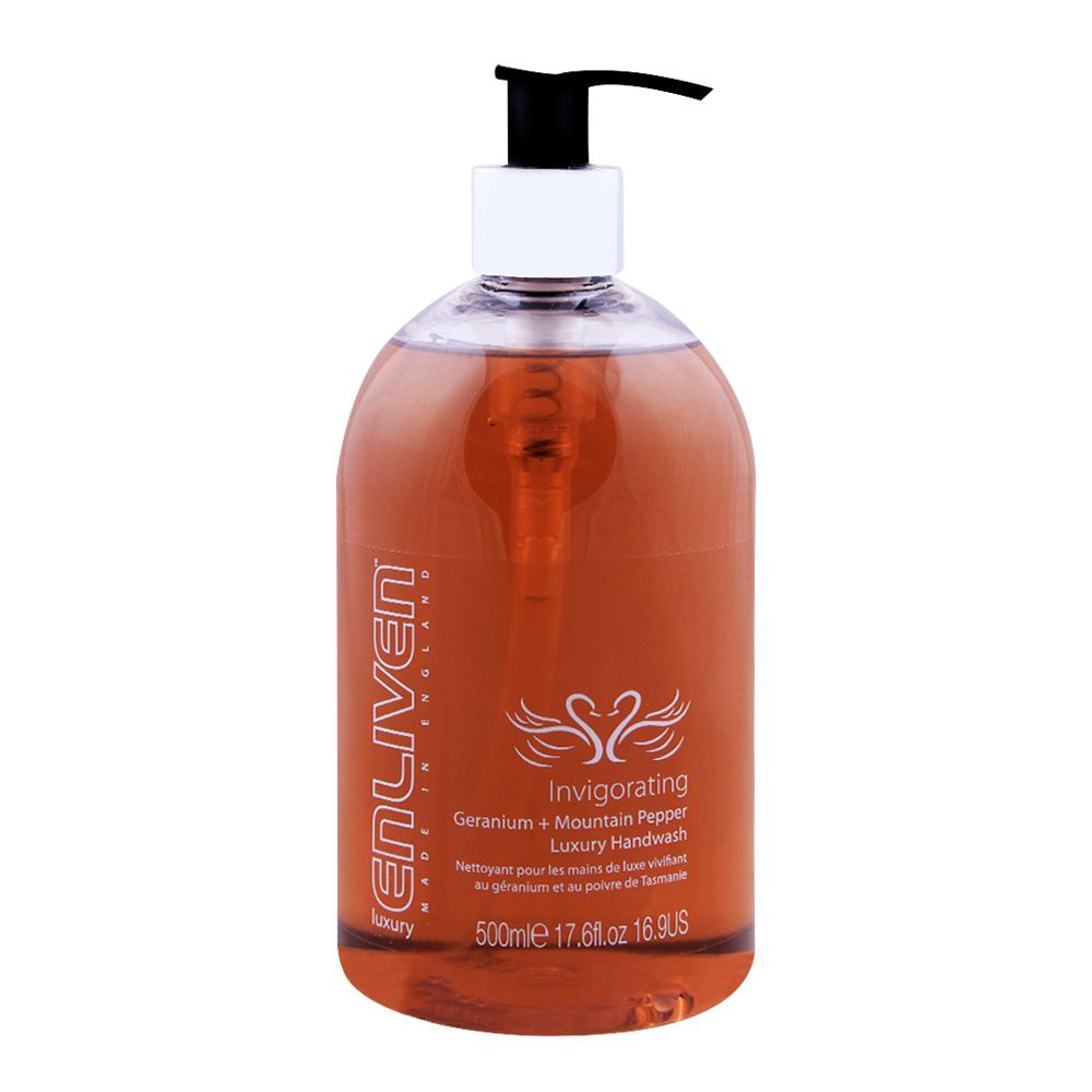 Enliven Invigorating Geranium + Mountain Pepper Luxury Hand Wash, 500ml