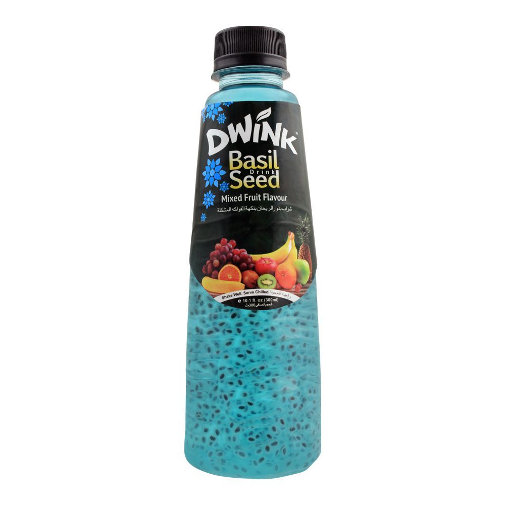 Dwink Basil Seed Drink Mixed Fruit Flavor, 300ml