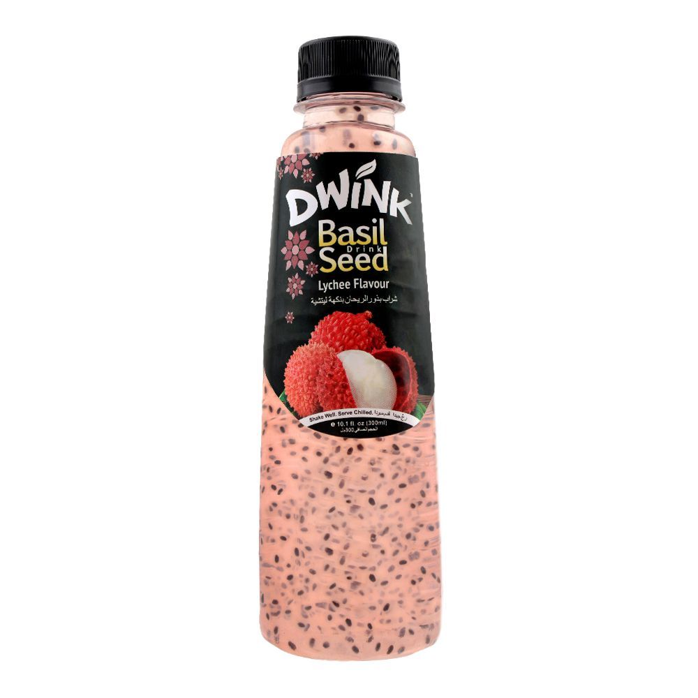 Dwink Basil Seed Drink Lychee Flavor, 300ml
