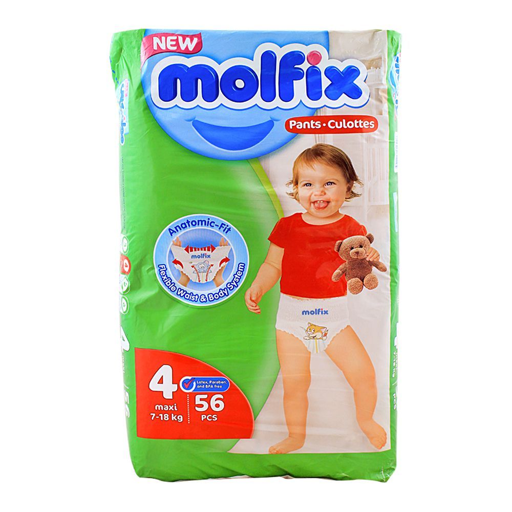 Molfix Pants No. 4, Maxi, 7-18 KG, 56-Pack