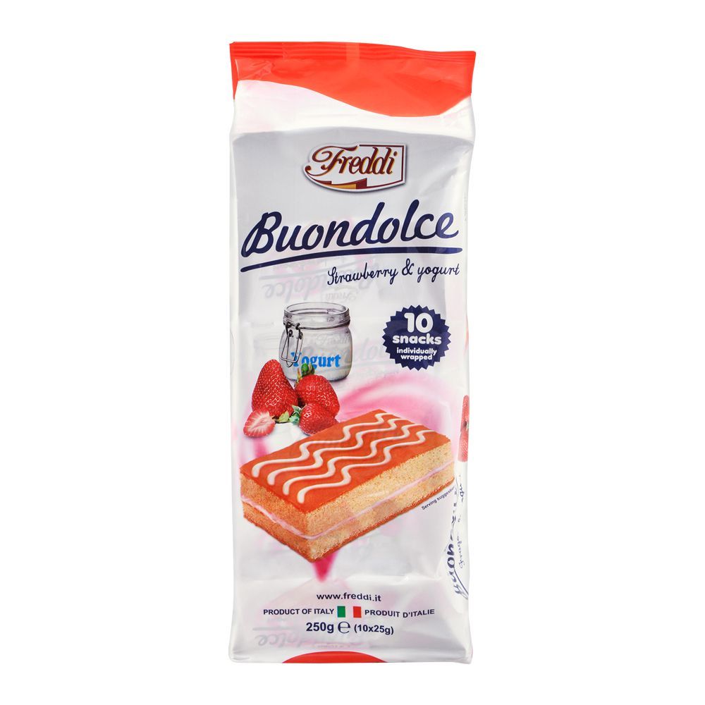 Freddi Buondolce Strawberry & Yogurt Cake, 10-Pack, 250g