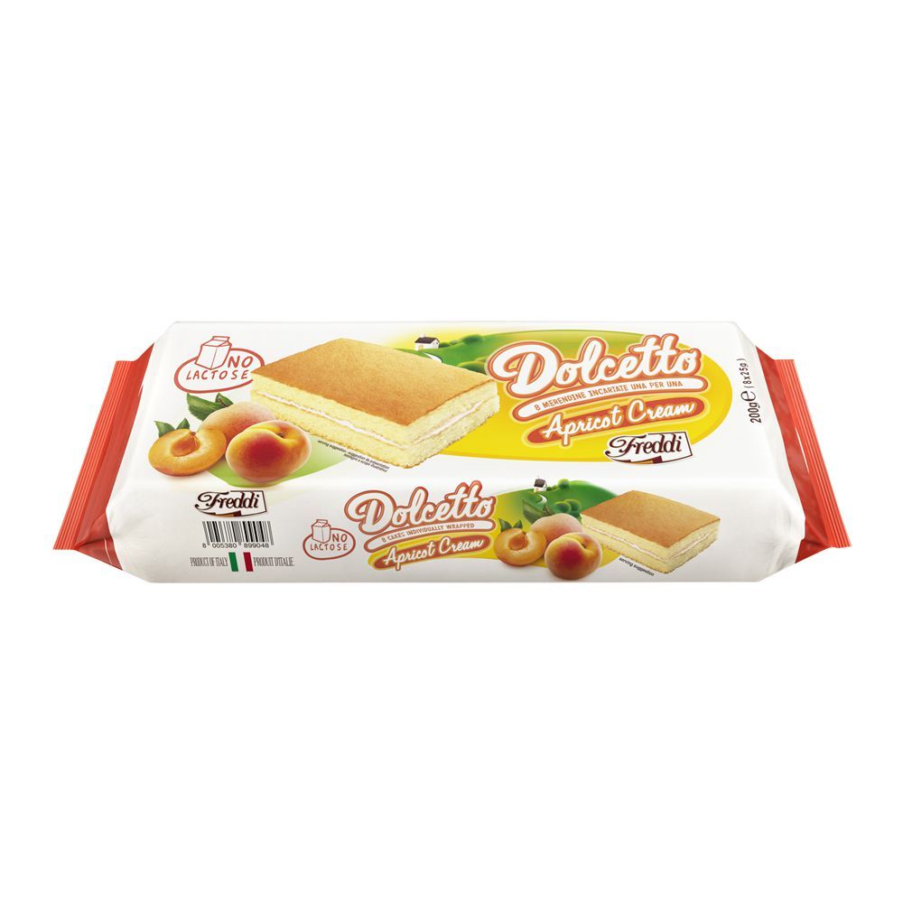 Freddi Dolcetto Apricot Cream Mini Cake, 8-Pack, 200g