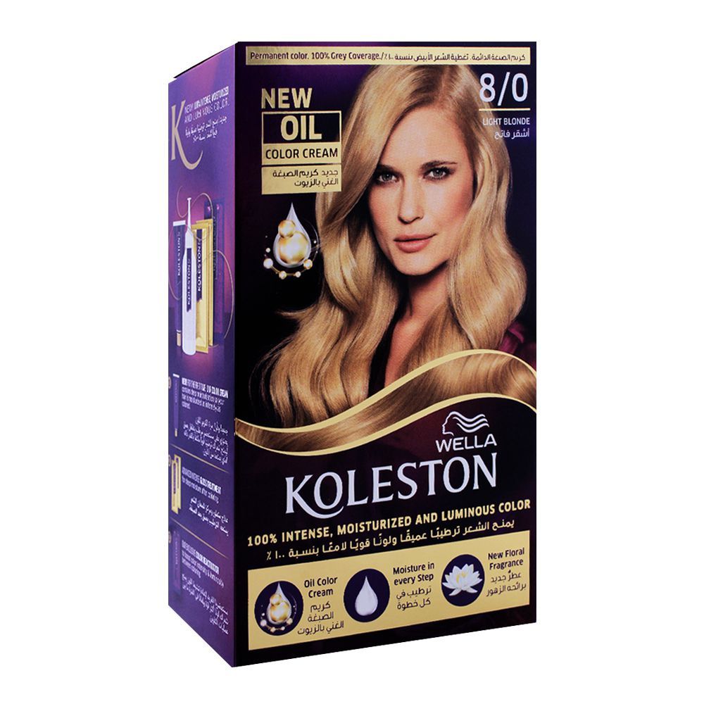Wella Koleston Color Cream Kit, 8/0 Light Blonde