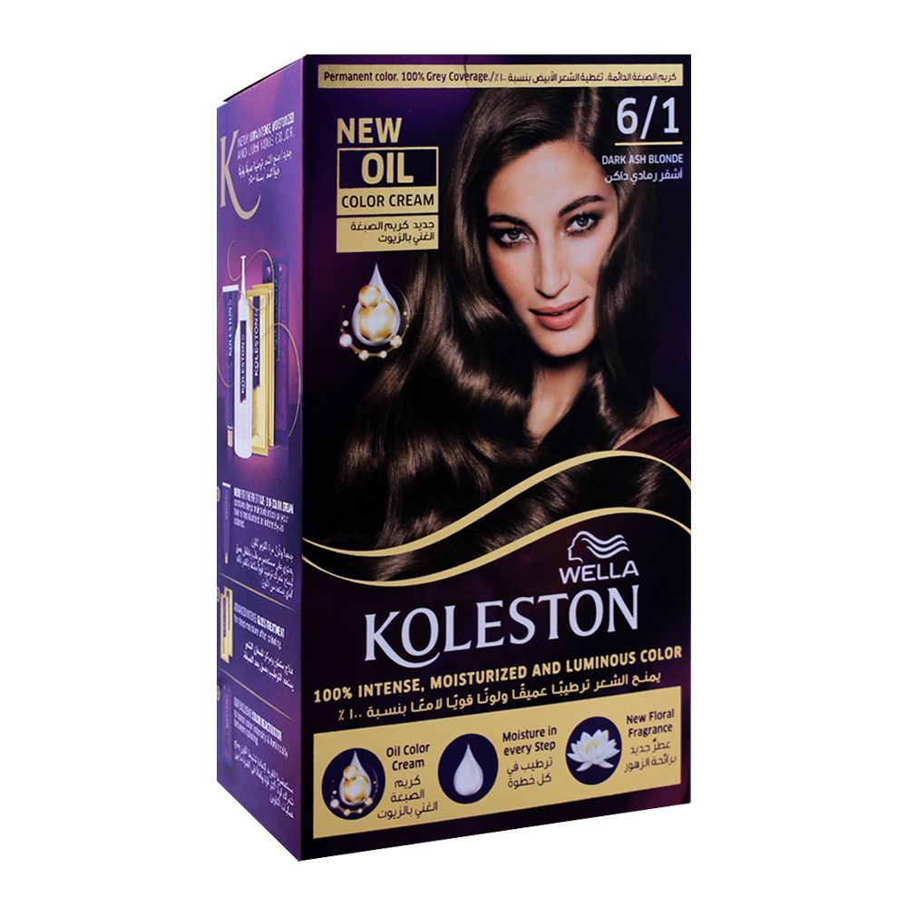 Wella Koleston Color Cream Kit, 6/1 Dark Ash Blonde
