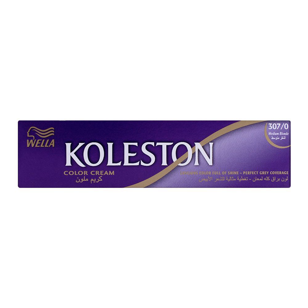Wella Koleston Color Cream Tube, 307/0 Medium Blonde, 60ml
