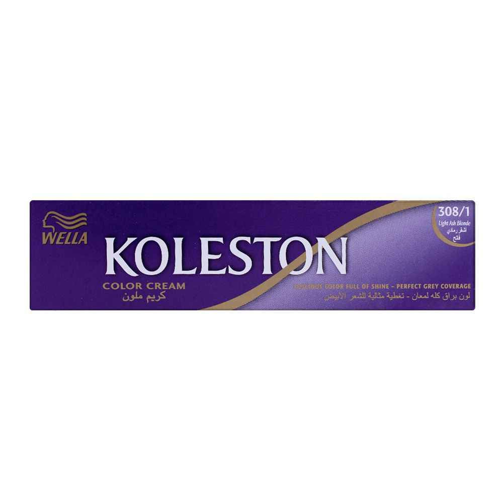 Wella Koleston Color Cream Tube, 308/1 Light Ash Blonde, 60ml