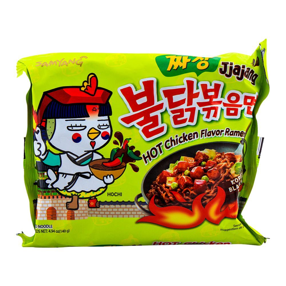 Samyang Jjajang Hot Chicken Flavor Ramen Noodle, 140gm