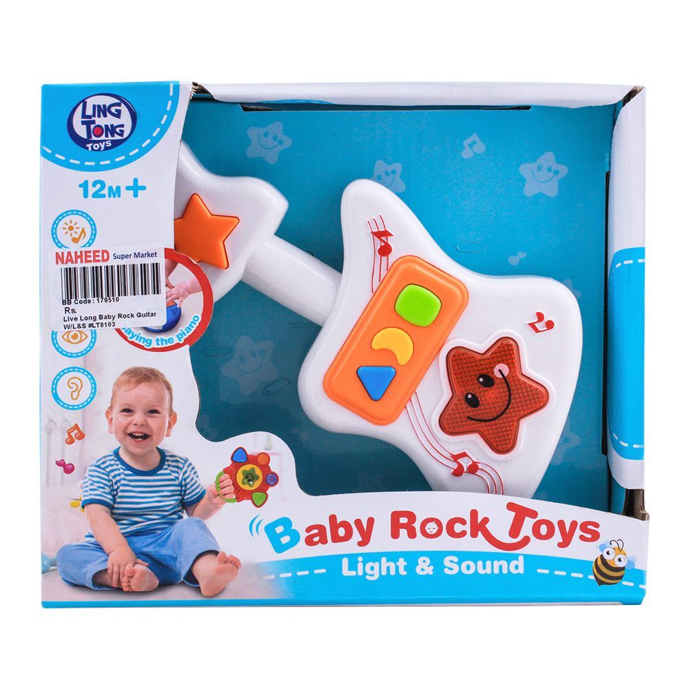 Live Long Baby Rock Guitar With Light & Sound, LT8103