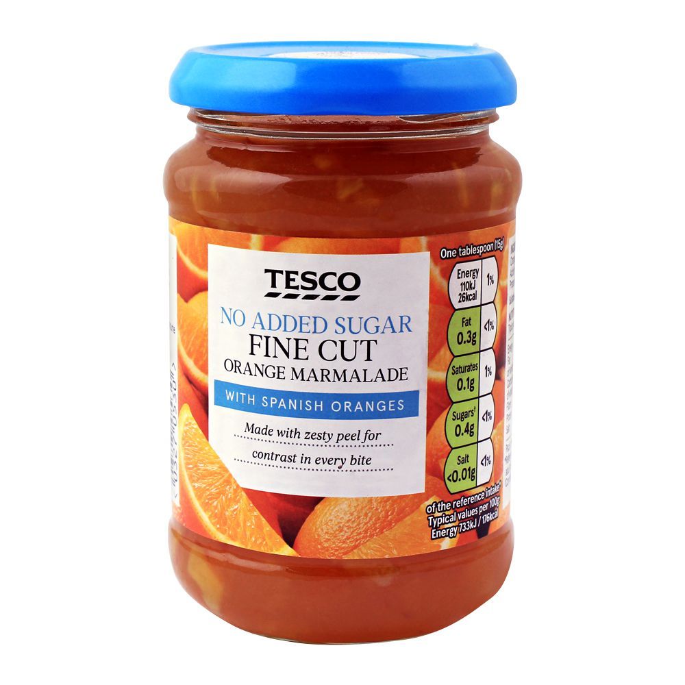 Tesco Fine Cut Orange Marmalade, No Added Sugar, 340g