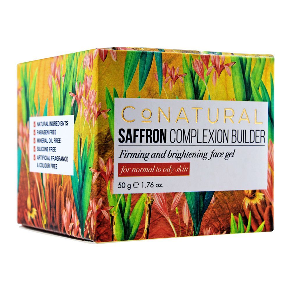 CoNatural Saffron Complexion Builder, Firming & Brightening Gel, For Normal to Oily Skin, 50ml