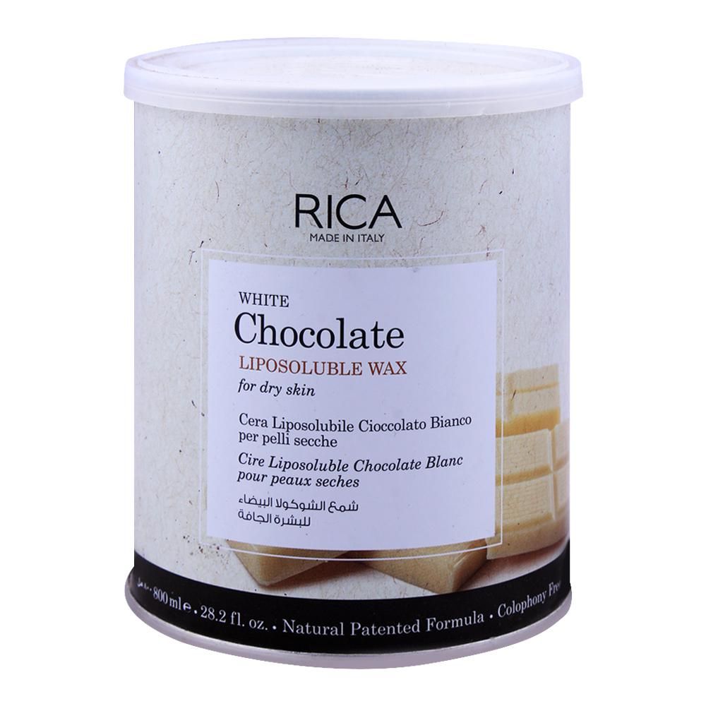 RICA White Chocolate Liposoluble Wax, For Dry Skin, 800ml