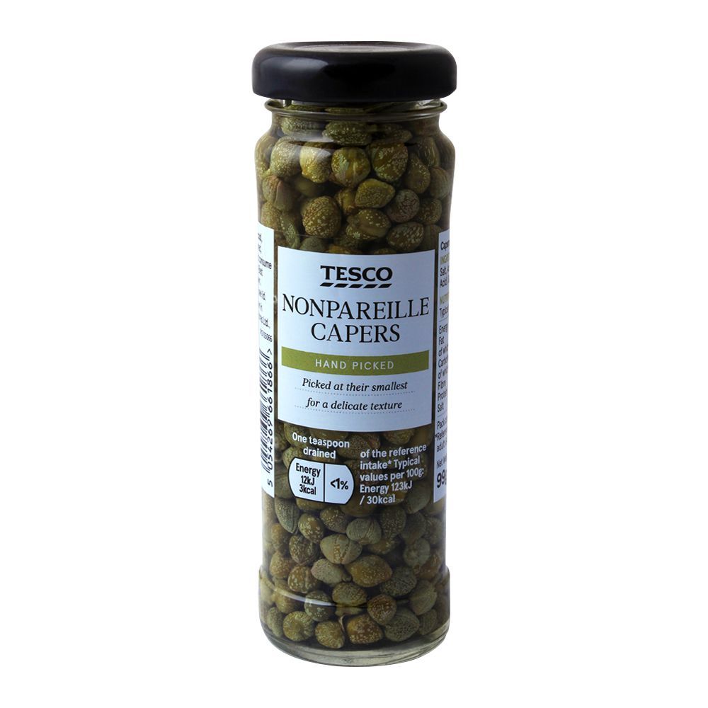 Tesco Nonpareille Capers, Hand Picked, 99g
