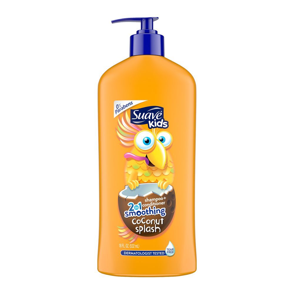 Suave Kids 2-In-1 Smoothing Coconut Splash Shampoo + Conditioner, 532ml
