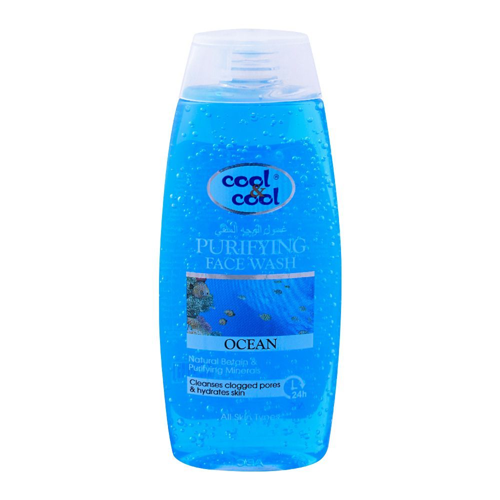 Cool & Cool Ocean Purifying Face Wash, Cleanses Clogged Pores, All Skin Types, 200ml