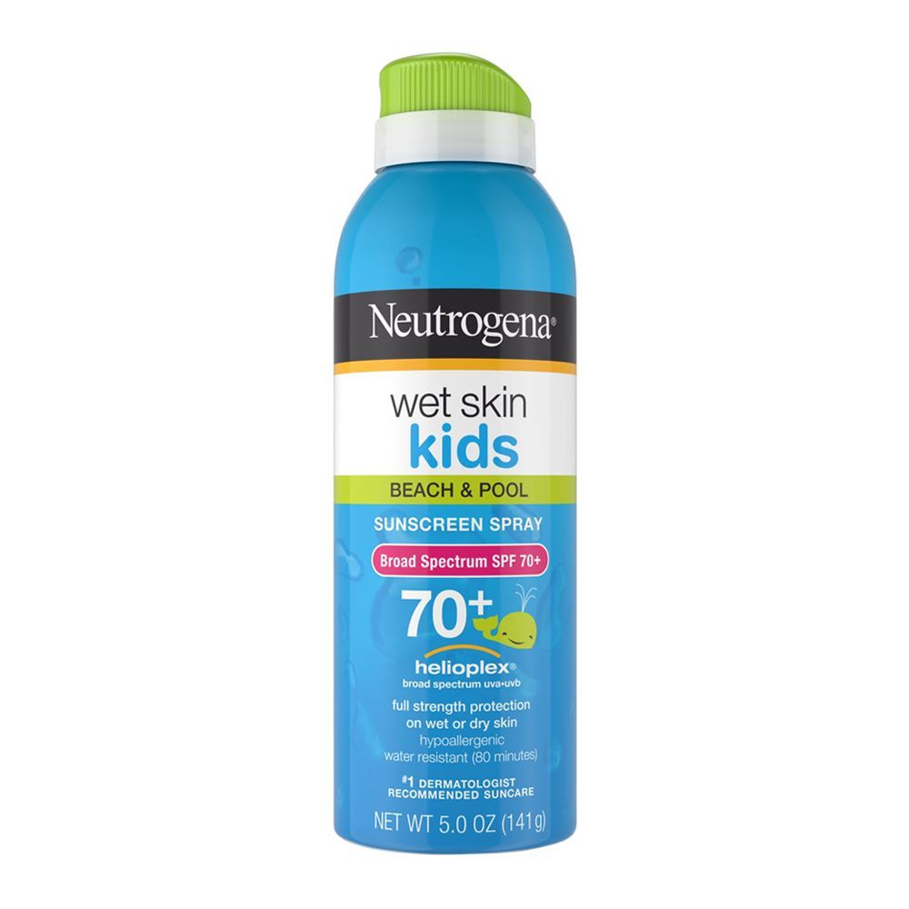 Neutrogena Wet Skin Kids Beach & Pool Sunscreen Spray, SPF 70+, 141g