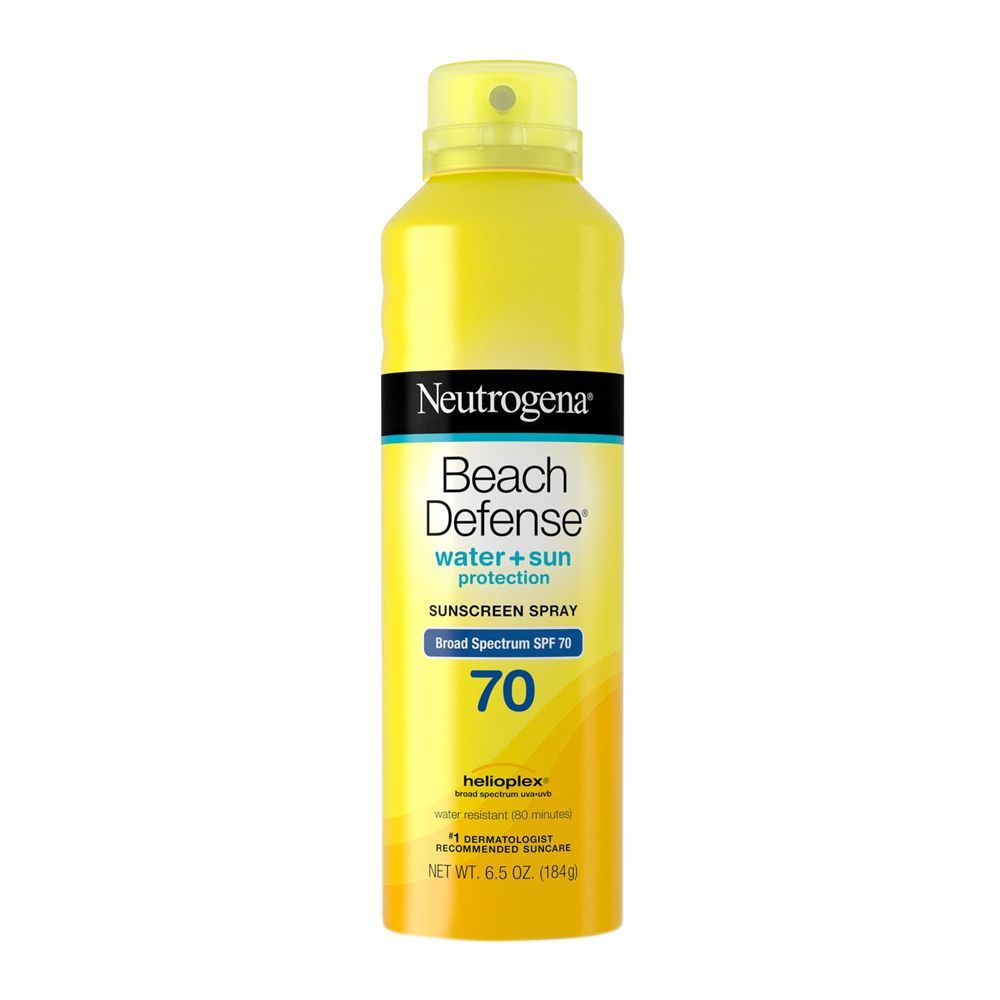 Neutrogena Beach Defense Water + Sun Protection Sunscreen Spray, SPF 70, 184g