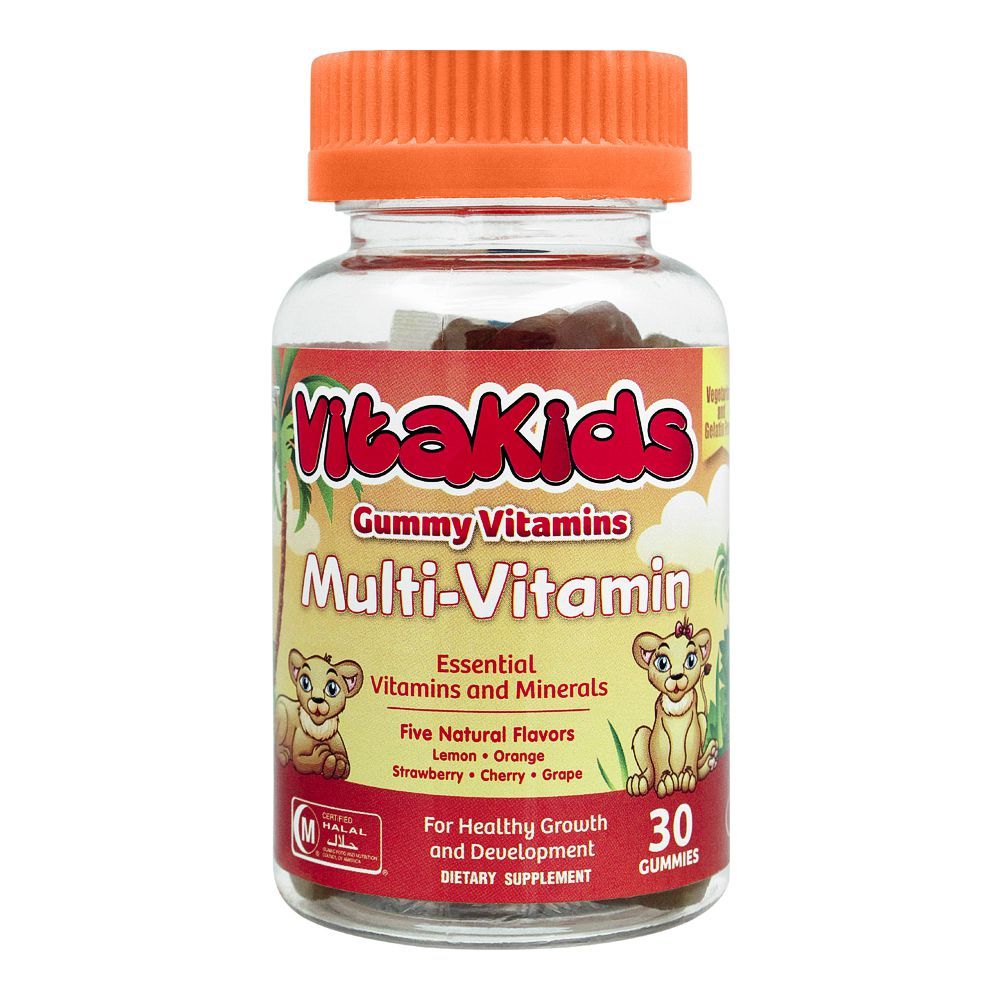 VitaKids Multi-Vitamins Gummies, Five Flavors, 30 Gummies