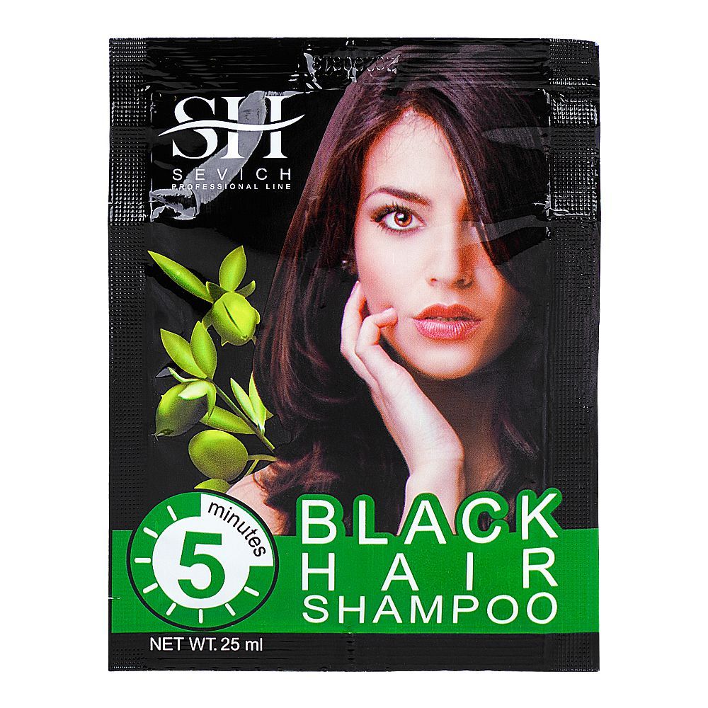 Sevich Hair Color Shampoo, Black, 25ml