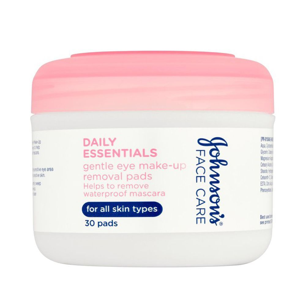 Johnson's Daily Essentials Gentle Eye Make Up Remover Pads, 30-Pack