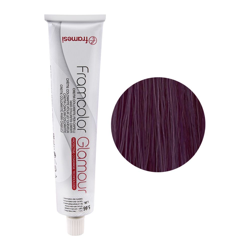 Framesi Framcolor Glamour Hair Coloring Cream, 5.66 Light Brown Intense Purple