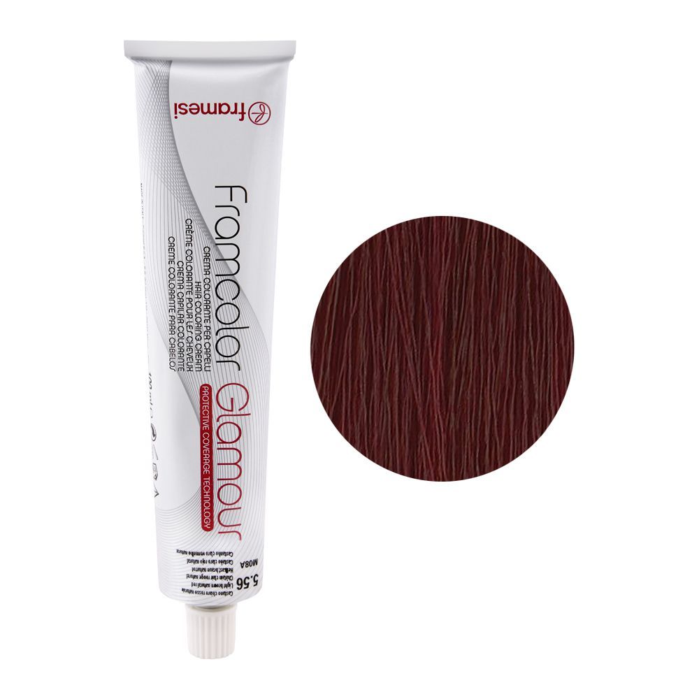 Framesi Framcolor Glamour Hair Coloring Cream, 5.56 Light Brown Natural Red