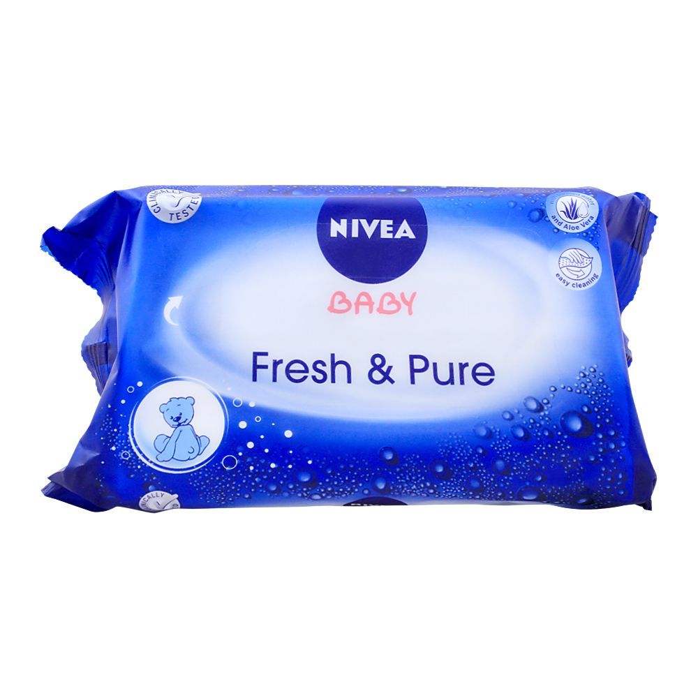 Nivea Baby Fresh & Pure Baby Wipes, 63-Pack